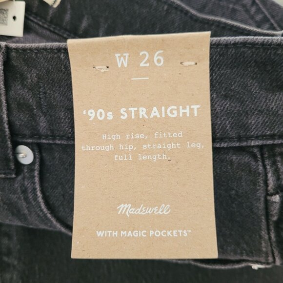 NWT Madewell The 90s Straight Jean Womens 26 Belmere Wash High Rise Denim - Picture 7 of 10